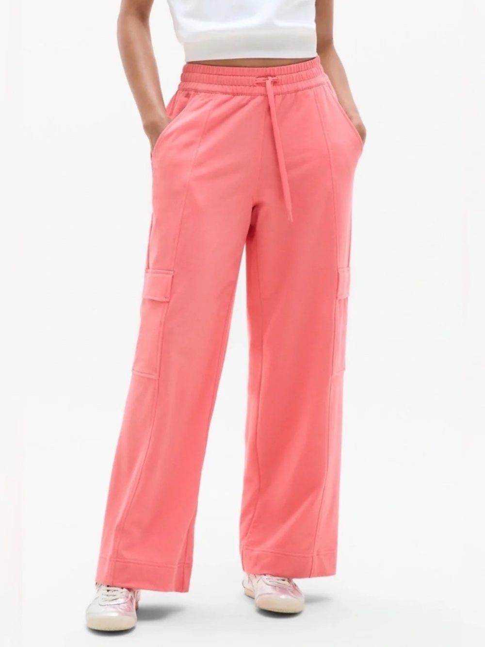 Athleta Retroterry Wide Leg - Size S - Mimosa Pink